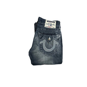 CHECKERED TRUE RELIGION JEANS